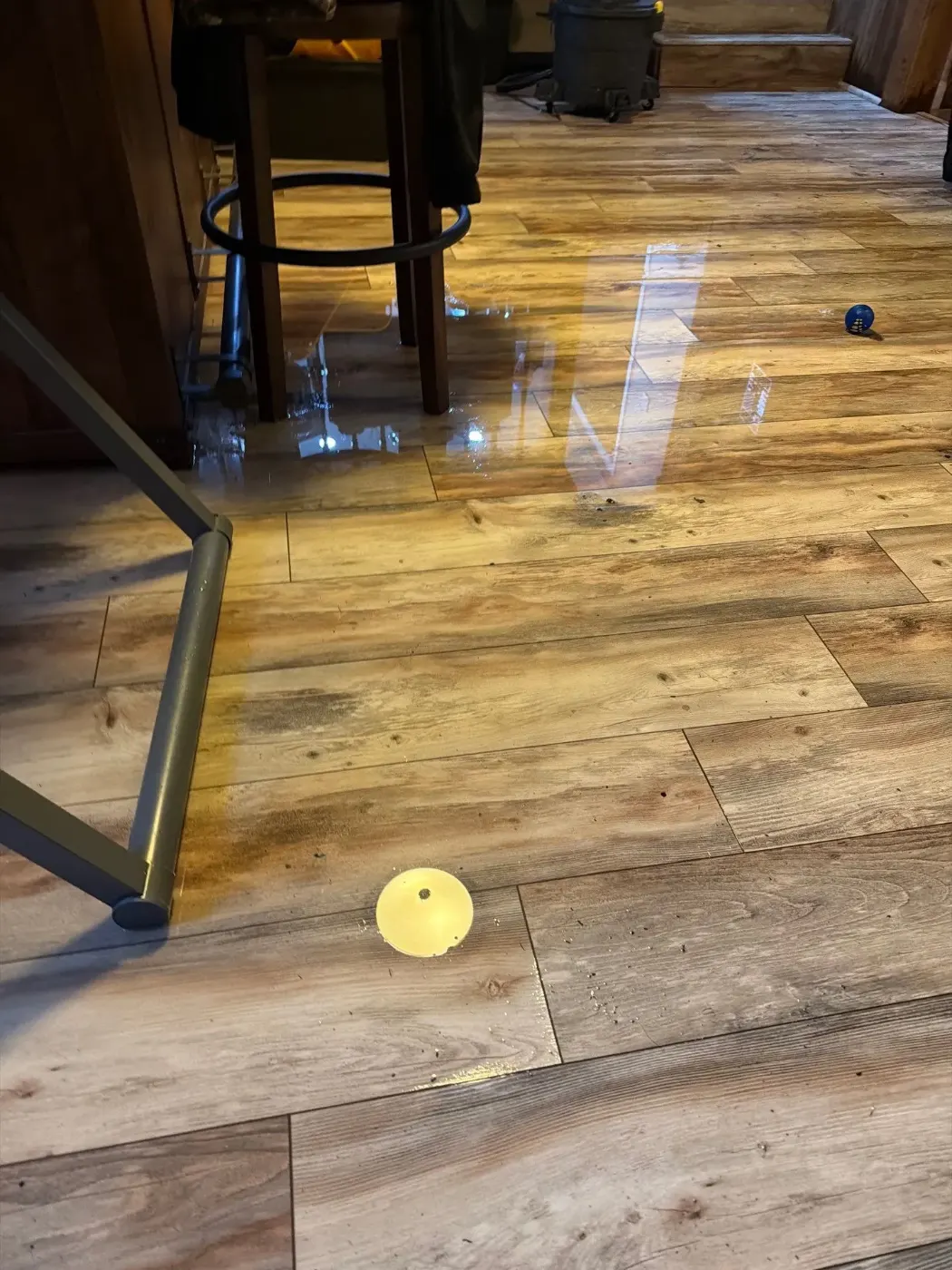 Moisture meter reading on drywall in Lapel water loss