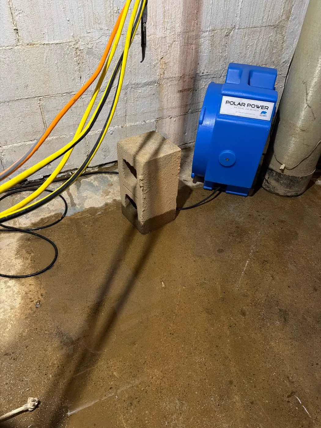 Basement water extraction in Lapel Indiana home